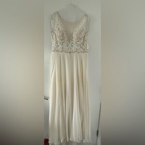 Bridal Dress - Galina Signature, floor length, flowy, lace and crystal detail